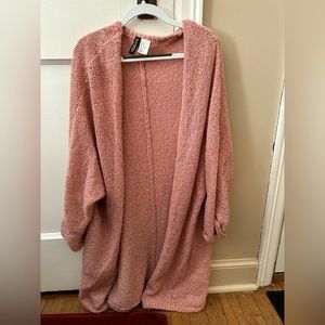 women’s pink cardigan